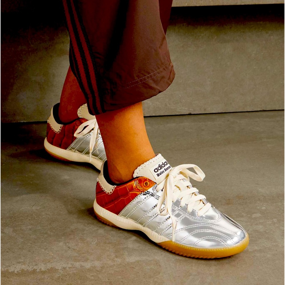 ADIDAS ORIGINALS
+ Wales Bonner Samba Millennium paneled croc-effect & metallic